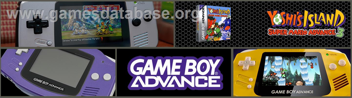 Yoshi's Island: Super Mario Advance 3 - Nintendo Game Boy Advance - Artwork - Marquee
