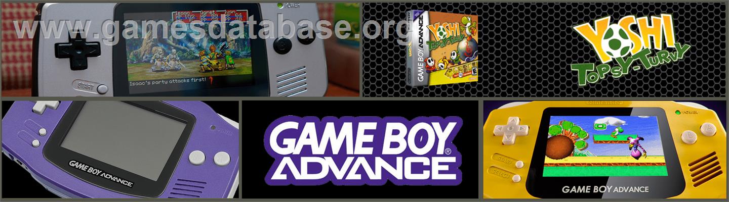Yoshi Topsy-Turvy - Nintendo Game Boy Advance - Artwork - Marquee