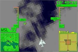 In game image of Air Force Delta Storm on the Nintendo Game Boy Advance.