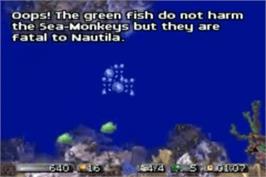 In game image of Amazing Virtual Sea-monkeys, The on the Nintendo Game Boy Advance.