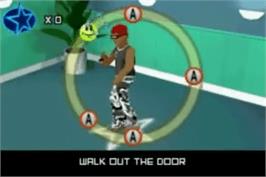 In game image of American Idol on the Nintendo Game Boy Advance.