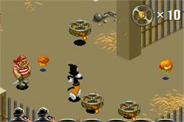 In game image of Animaniacs - Lights Camera Action ! on the Nintendo Game Boy Advance.