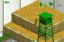 In game image of Army Men - Turf Wars on the Nintendo Game Boy Advance.