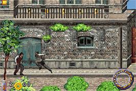 In game image of Around the World in 80 Days on the Nintendo Game Boy Advance.