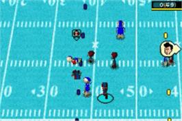 In game image of Backyard Football 2006 on the Nintendo Game Boy Advance.