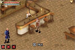 In game image of Baldur's Gate - Dark Alliance on the Nintendo Game Boy Advance.