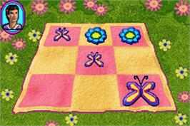 In game image of Barbie Groovy Games on the Nintendo Game Boy Advance.