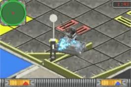 In game image of BattleBots: Design & Destroy on the Nintendo Game Boy Advance.