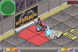 In game image of BattleBots - Beyond the BattleBox on the Nintendo Game Boy Advance.