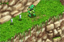 In game image of Bionicle: Matoran Adventures on the Nintendo Game Boy Advance.