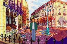 In game image of Broken Sword - The Shadow of the Templars on the Nintendo Game Boy Advance.