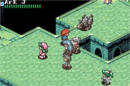 In game image of CIMA: The Enemy on the Nintendo Game Boy Advance.