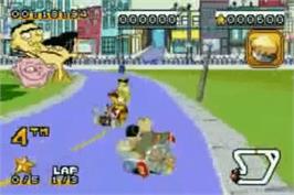 In game image of Cartoon Network Speedway on the Nintendo Game Boy Advance.