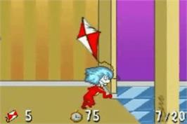 In game image of Cat In The Hat By Dr. Seuss, The on the Nintendo Game Boy Advance.