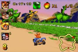 In game image of Crash And Spyro Super Pack Volume 2 on the Nintendo Game Boy Advance.