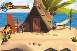 In game image of Crash Of The Titans on the Nintendo Game Boy Advance.