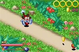 In game image of Crazy Chase on the Nintendo Game Boy Advance.