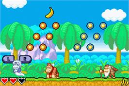 In game image of DK: King of Swing on the Nintendo Game Boy Advance.