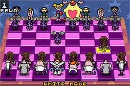 In game image of Dexter's Laboratory - Chess Challenge on the Nintendo Game Boy Advance.