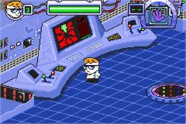 In game image of Dexter's Laboratory - Deesaster Strikes ! on the Nintendo Game Boy Advance.