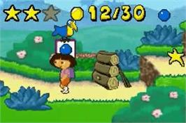 In game image of Dora The Explorer - The Search For The Pirate Pig's Treasure on the Nintendo Game Boy Advance.