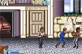 In game image of Double Dragon Advance on the Nintendo Game Boy Advance.