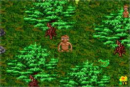 In game image of E.T. The Extra-terrestrial on the Nintendo Game Boy Advance.