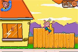 In game image of Ed Edd'n Eddy - The Mis-Edventures on the Nintendo Game Boy Advance.