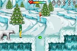 In game image of Elf - The Movie on the Nintendo Game Boy Advance.