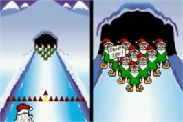 In game image of Elf Bowling 1 And 2 on the Nintendo Game Boy Advance.
