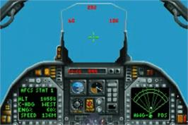 In game image of F24 Stealth Fighter on the Nintendo Game Boy Advance.