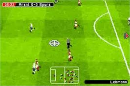 In game image of FIFA Football 2005 on the Nintendo Game Boy Advance.
