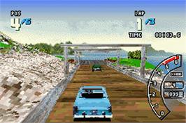 In game image of Ford Racing 3 on the Nintendo Game Boy Advance.