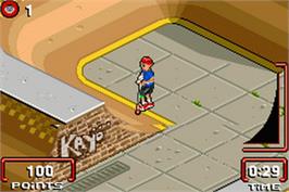 In game image of Freestyle Scooter on the Nintendo Game Boy Advance.