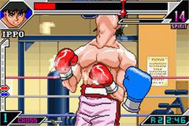 In game image of Hajime No Ippo - The Fighting! on the Nintendo Game Boy Advance.