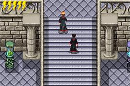 In game image of Harry Potter and the Philosopher's Stone on the Nintendo Game Boy Advance.