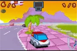 In game image of Inspector Gadget Racing on the Nintendo Game Boy Advance.