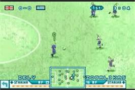 In game image of International Superstar Soccer Advance on the Nintendo Game Boy Advance.