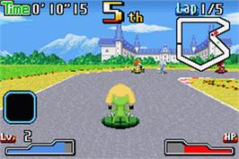 In game image of Keroro Gunsou - Taiketsu! Gekisou Keronprix Daisakusen De Arimasu!! on the Nintendo Game Boy Advance.
