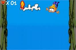 In game image of Kid Paddle on the Nintendo Game Boy Advance.