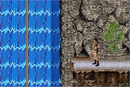 In game image of Lara Croft Tomb Raider - Legend on the Nintendo Game Boy Advance.