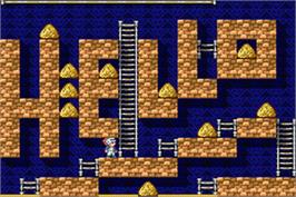 In game image of Lode Runner on the Nintendo Game Boy Advance.