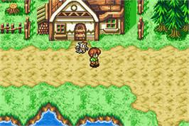 In game image of Lunar Legend on the Nintendo Game Boy Advance.