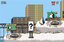 In game image of Madagascar - Operation Penguin on the Nintendo Game Boy Advance.