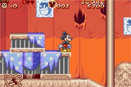 In game image of Magical Quest 2 Starring Mickey And Minnie on the Nintendo Game Boy Advance.