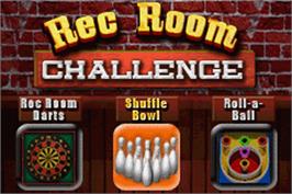 In game image of Majesco's Rec Room Challenge on the Nintendo Game Boy Advance.