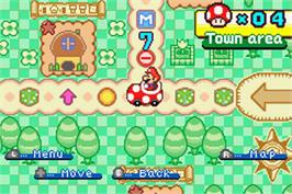 In game image of Mario Party Advance on the Nintendo Game Boy Advance.