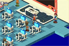 In game image of Mega Man Battle Network 2 on the Nintendo Game Boy Advance.