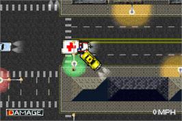 In game image of Midnight Club - Street Racing on the Nintendo Game Boy Advance.