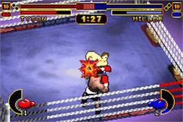 In game image of Mike Tyson Boxing on the Nintendo Game Boy Advance.